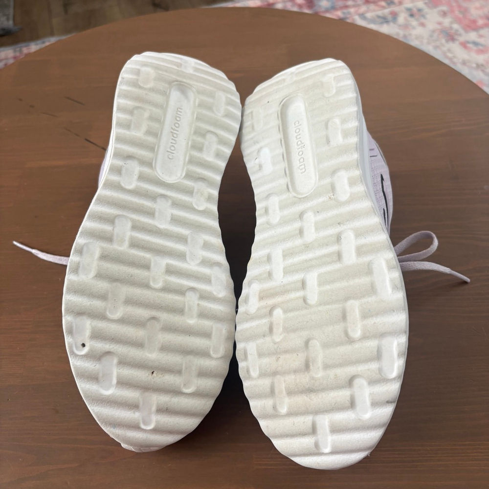 Women's Adidas Cloudfoam Purple White Athletic Shoes Size 5 - Picture 4 of 7